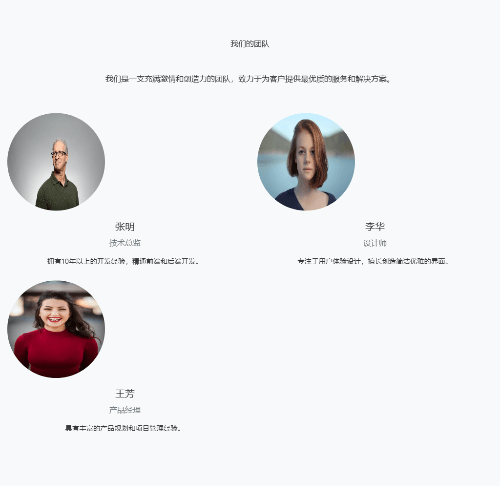 团队成员展示模板
