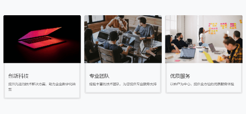 卡片列表展示模板
