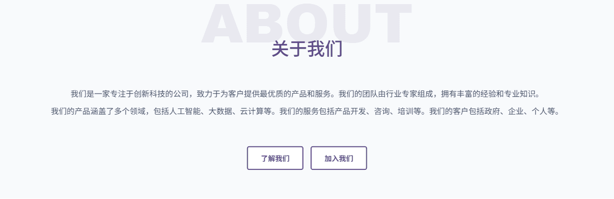 关于我们模板预览