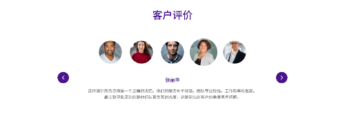 客户评价轮播展示模板