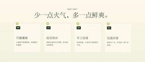 制茶工艺模板 - 四步骤流程展示