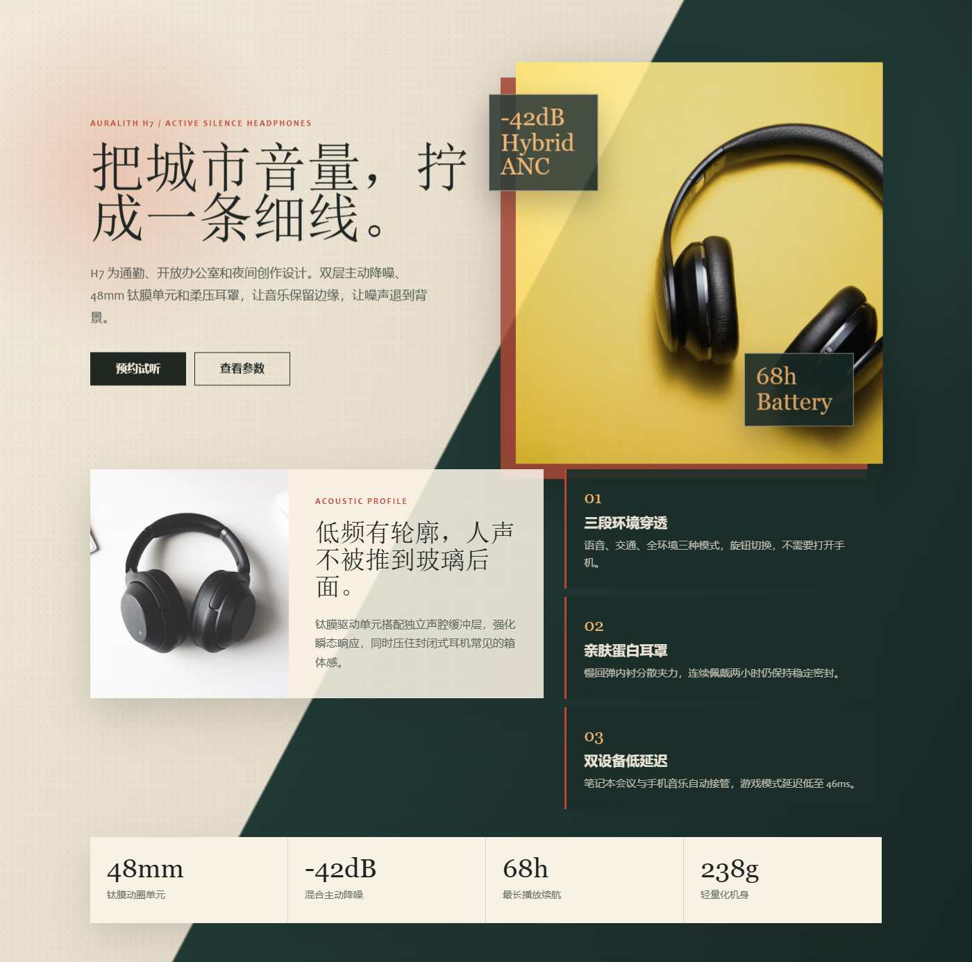 耳机展示模板预览