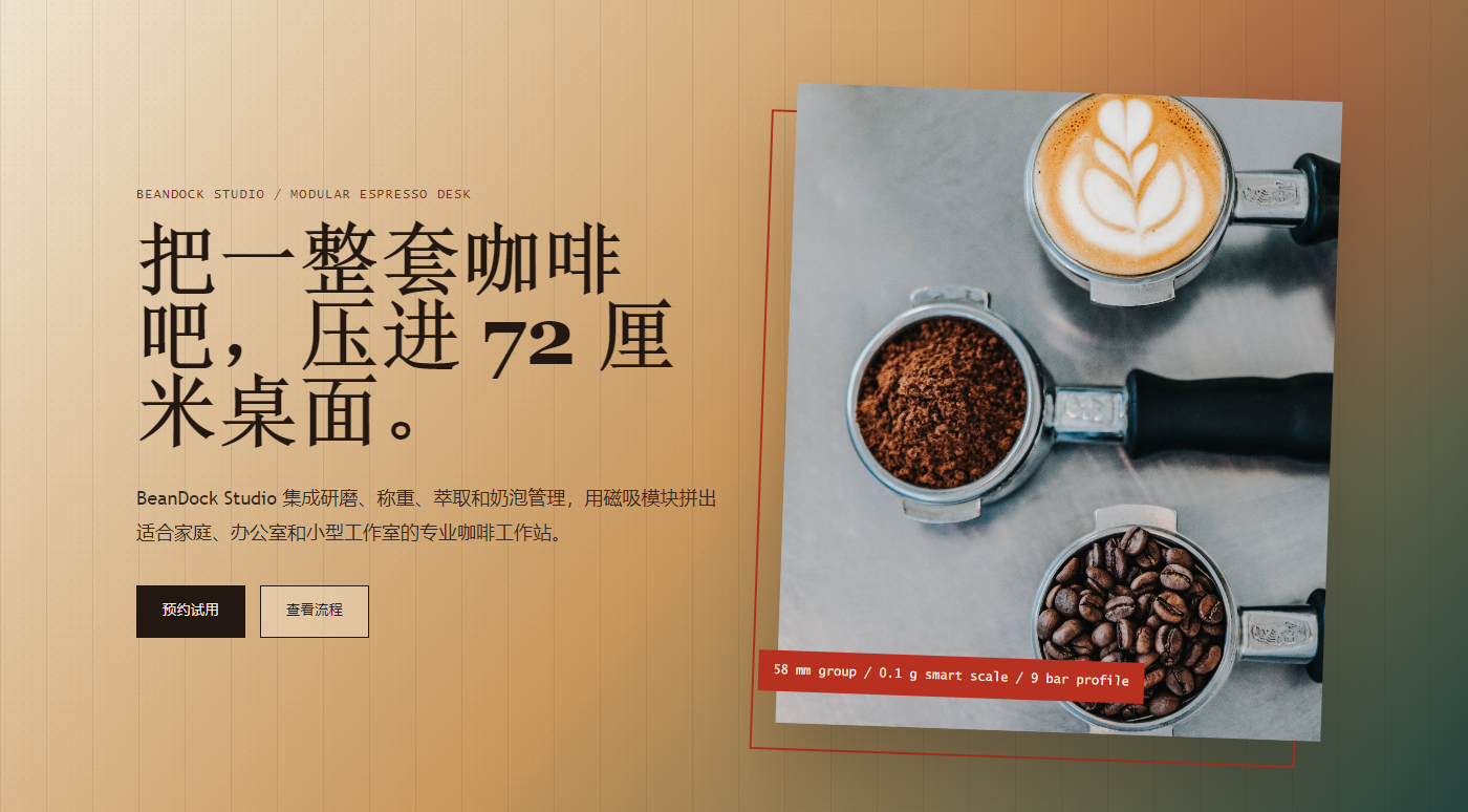 桌面咖啡工作站模板预览
